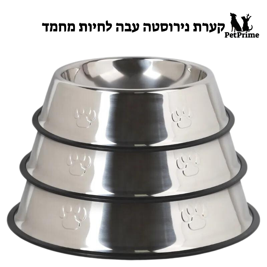 קערת נירוסטה לאוכל ושתייה