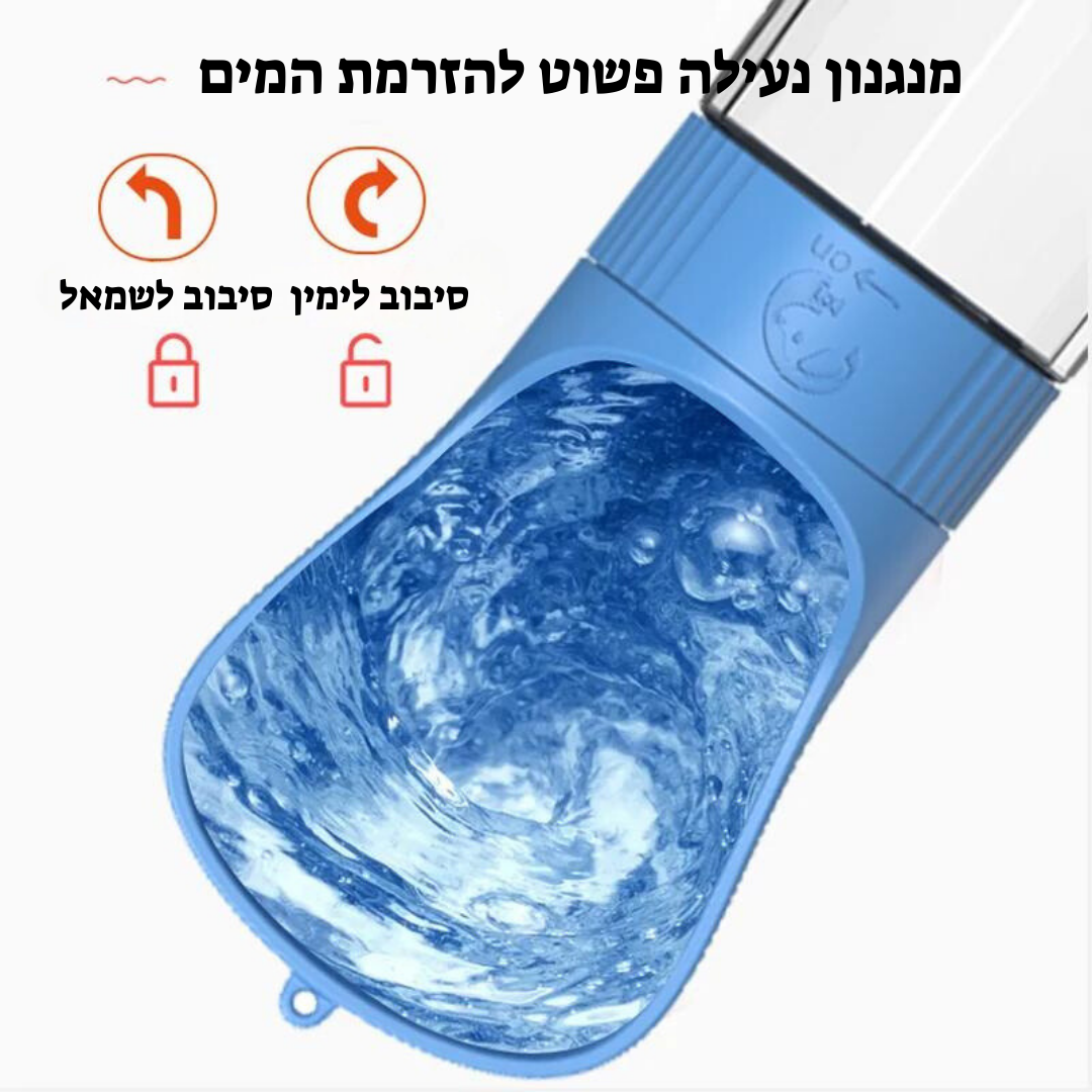 בקבוק PRIME לכלב, מספק מזון ושתייה בכלי אחד